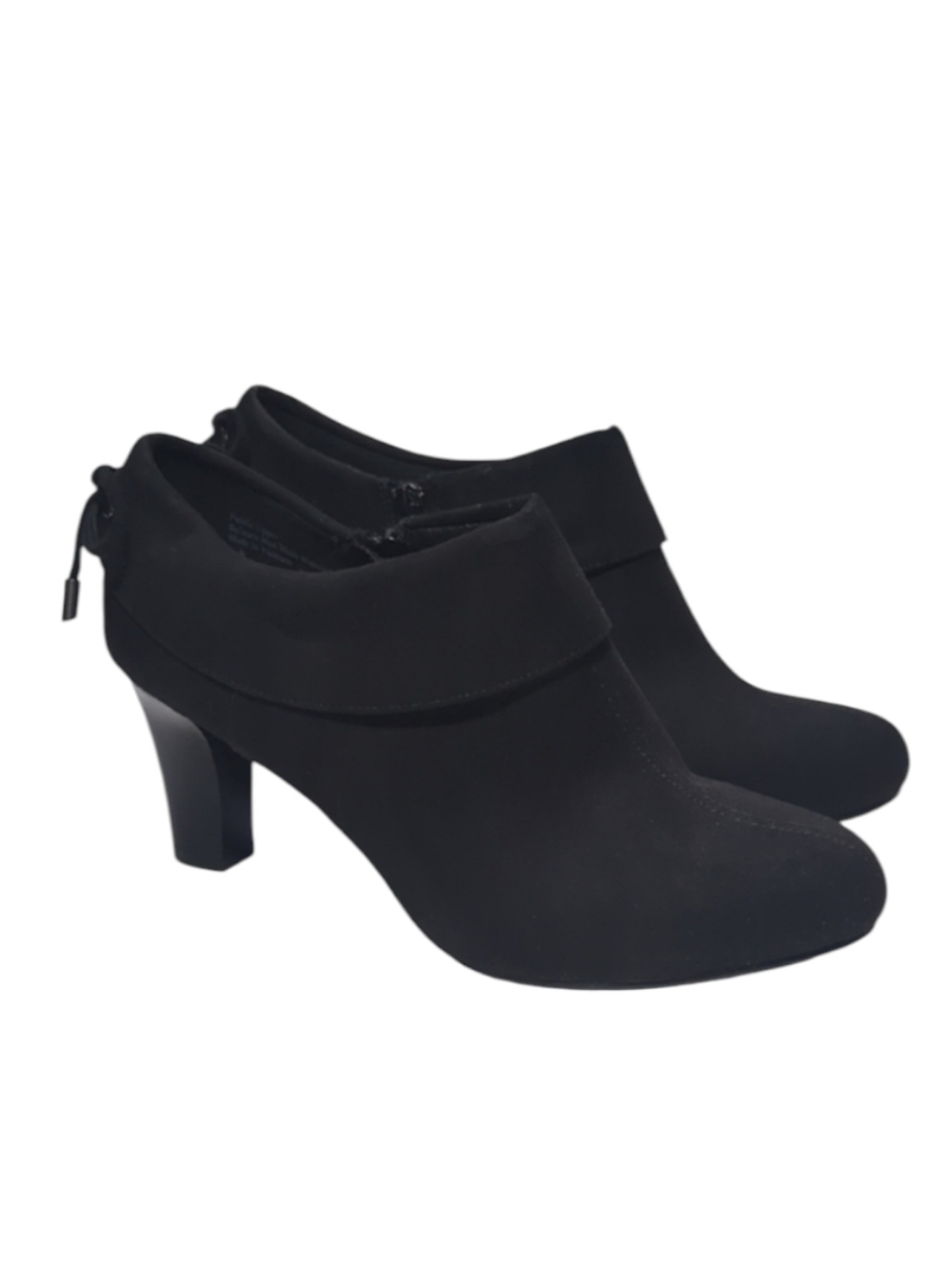 Coach And Four Black Cuffed Heeled Booties With Bow Size 9